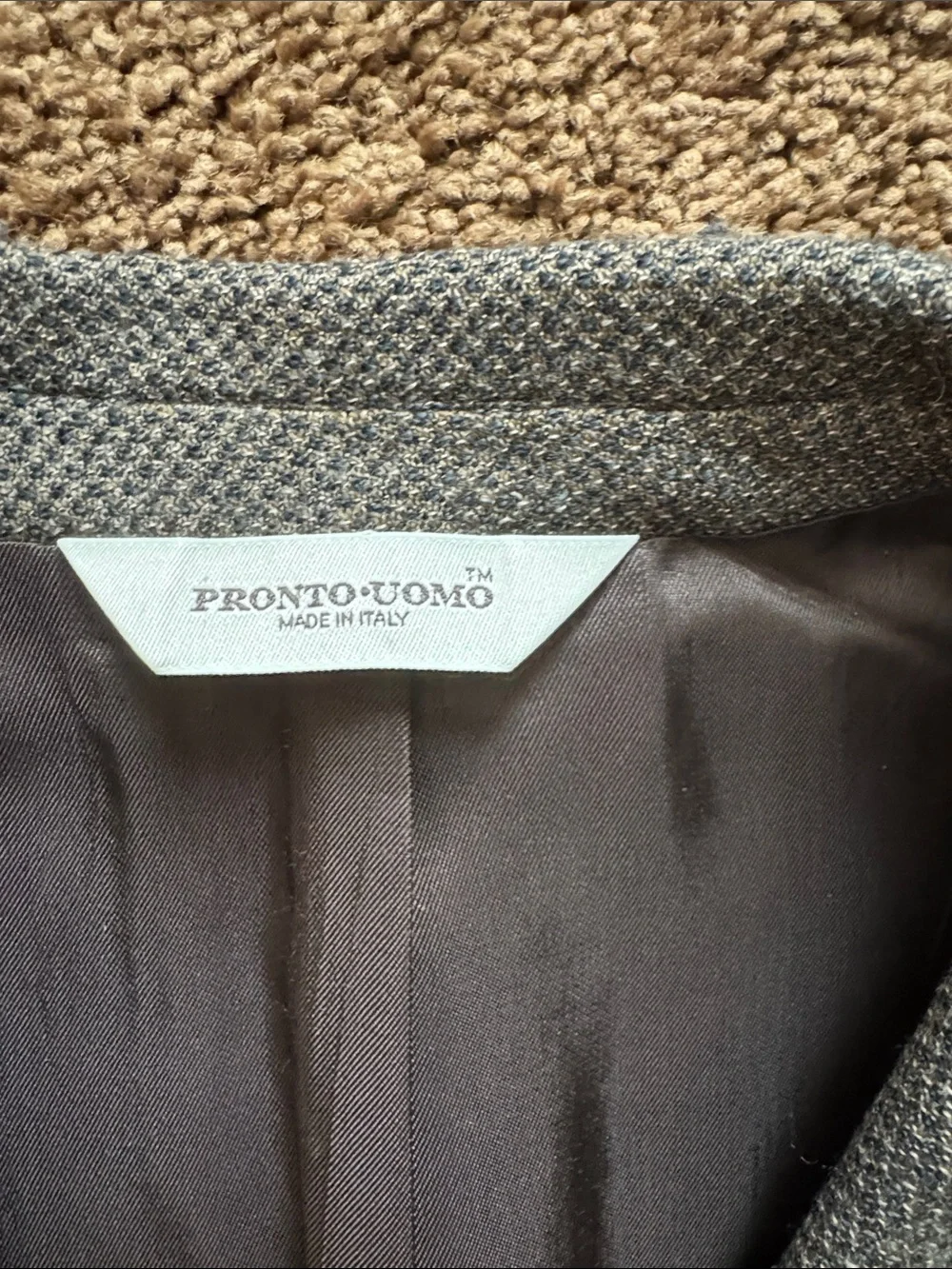 Pronto Uomo Gray Textured Three-Button Sport Coat